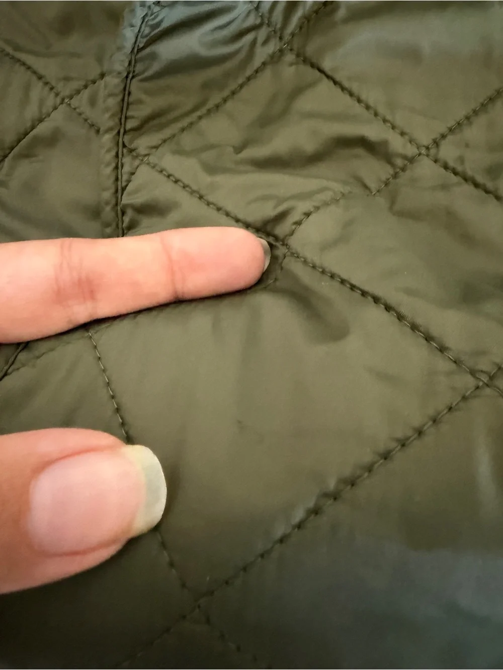 Barbour Deveron Polarquilt Jacket Olive / Pearl 14 US 18 UK barn field coat